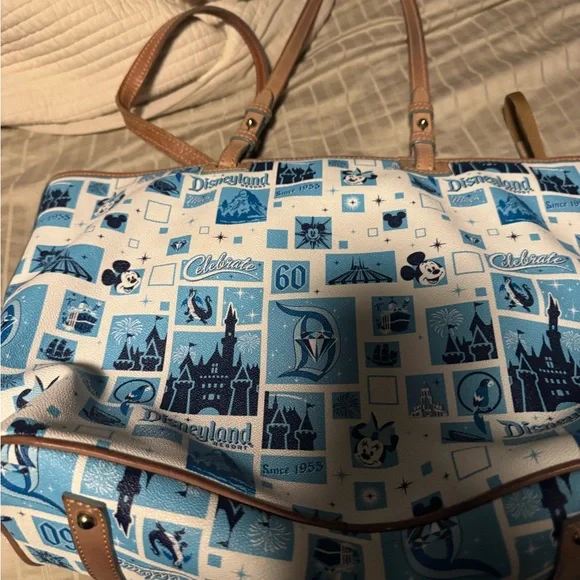 Dooney & Bourke Blue and Tan Disneyland Travel Bag - Picture 2 of 3